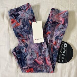 Lululemon Base Pace HR Crop 23” *Br Leggings ATM1 Purple Blue Women's Size 4